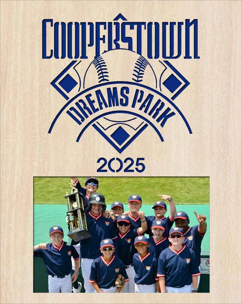 Cooperstown Wood Art with Horizontal Photo